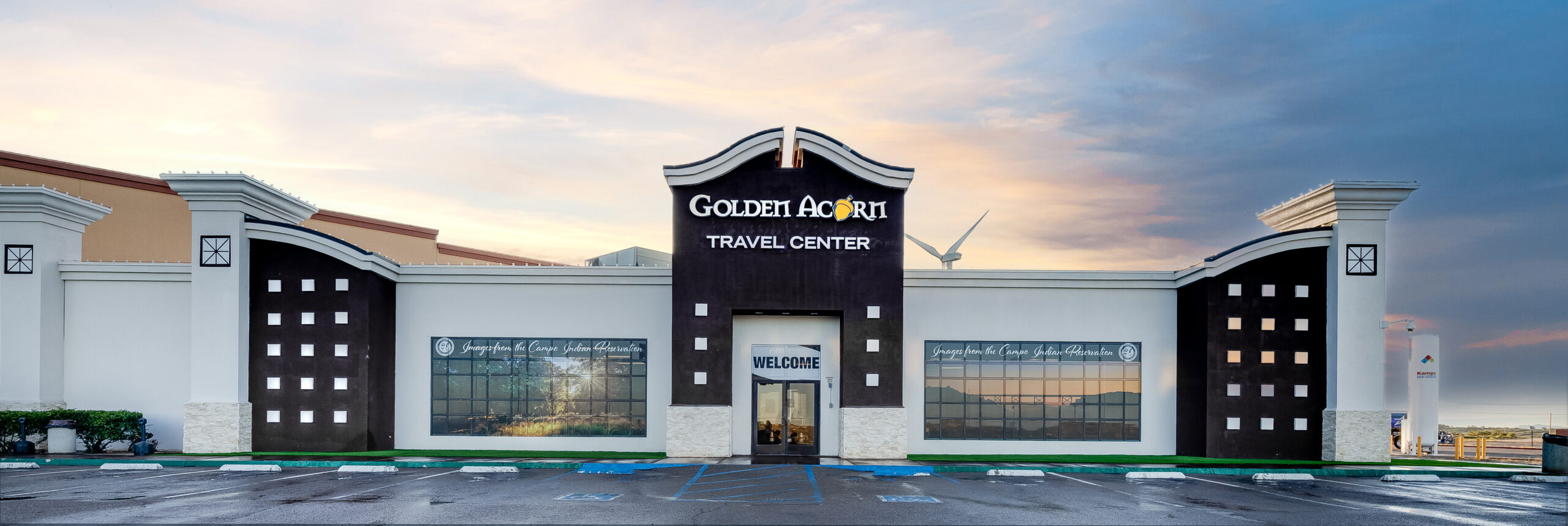Golden Acorn Casino Campo: Games, Dining, and Visitor Guide 1 Golden Acorn Casino front entrance in the morning